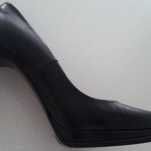 Again and Again Black Leather Formal Shoes